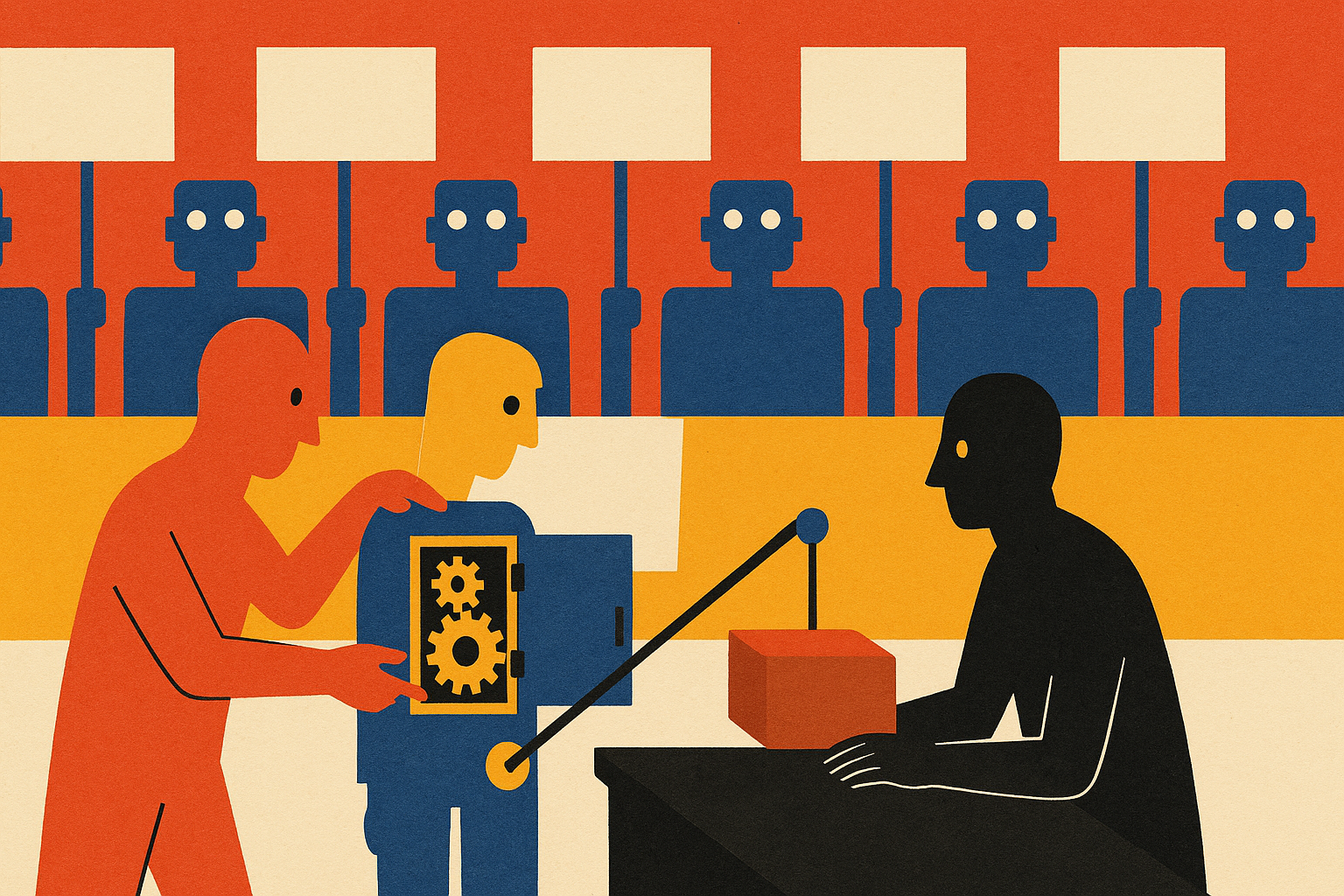 Collage illustrating: How do we position an AI product?