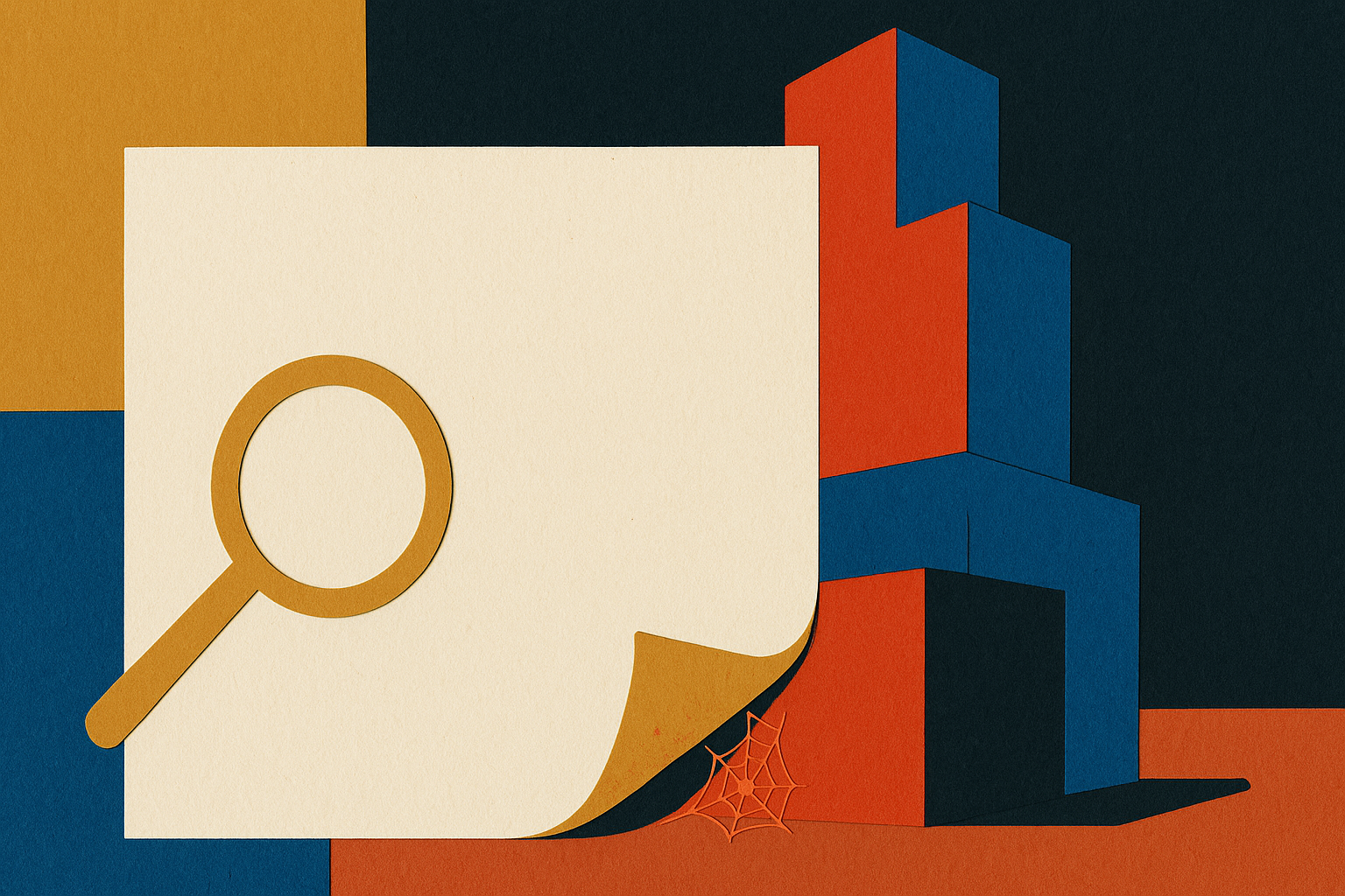 Paper collage illustrating: What did the stale website scan actually measure? (And what it didn't)