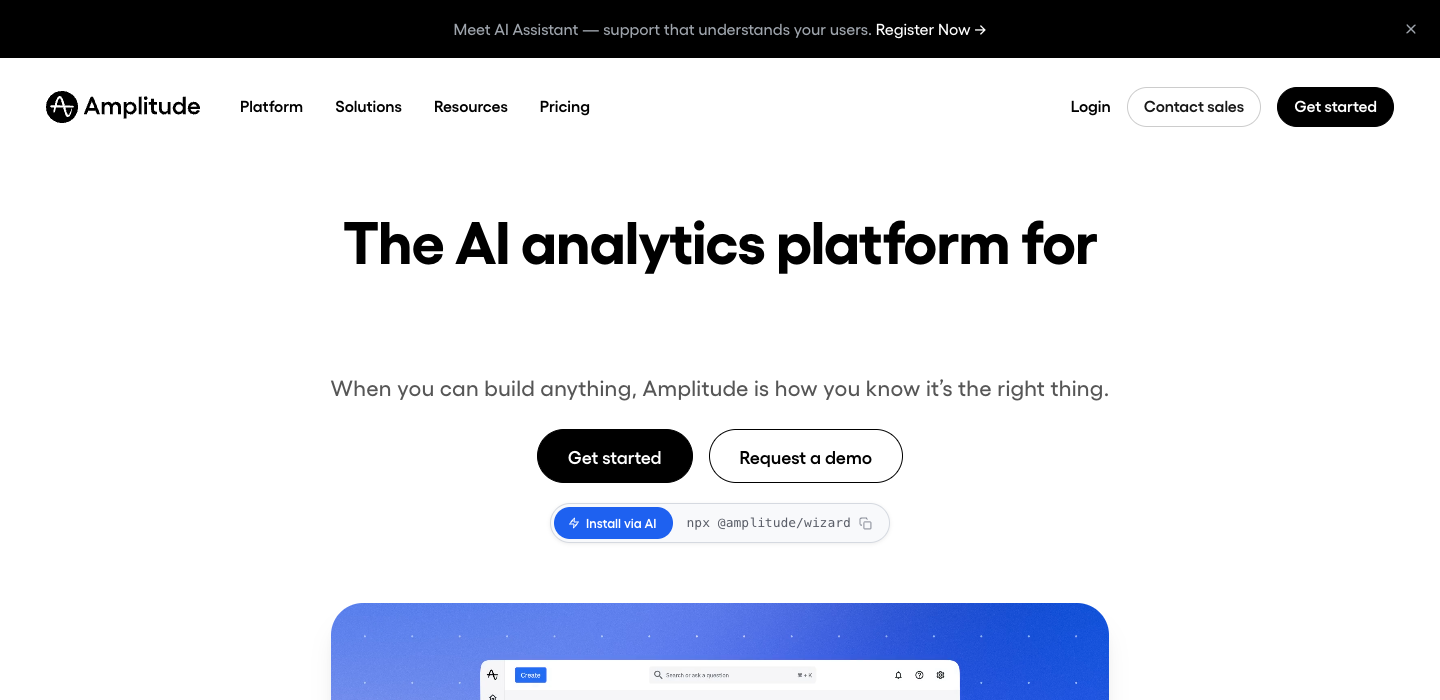 Amplitude homepage