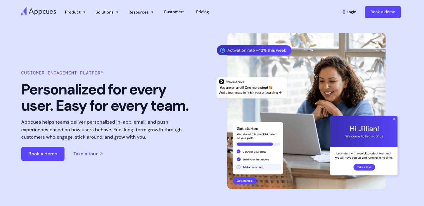 Appcues homepage