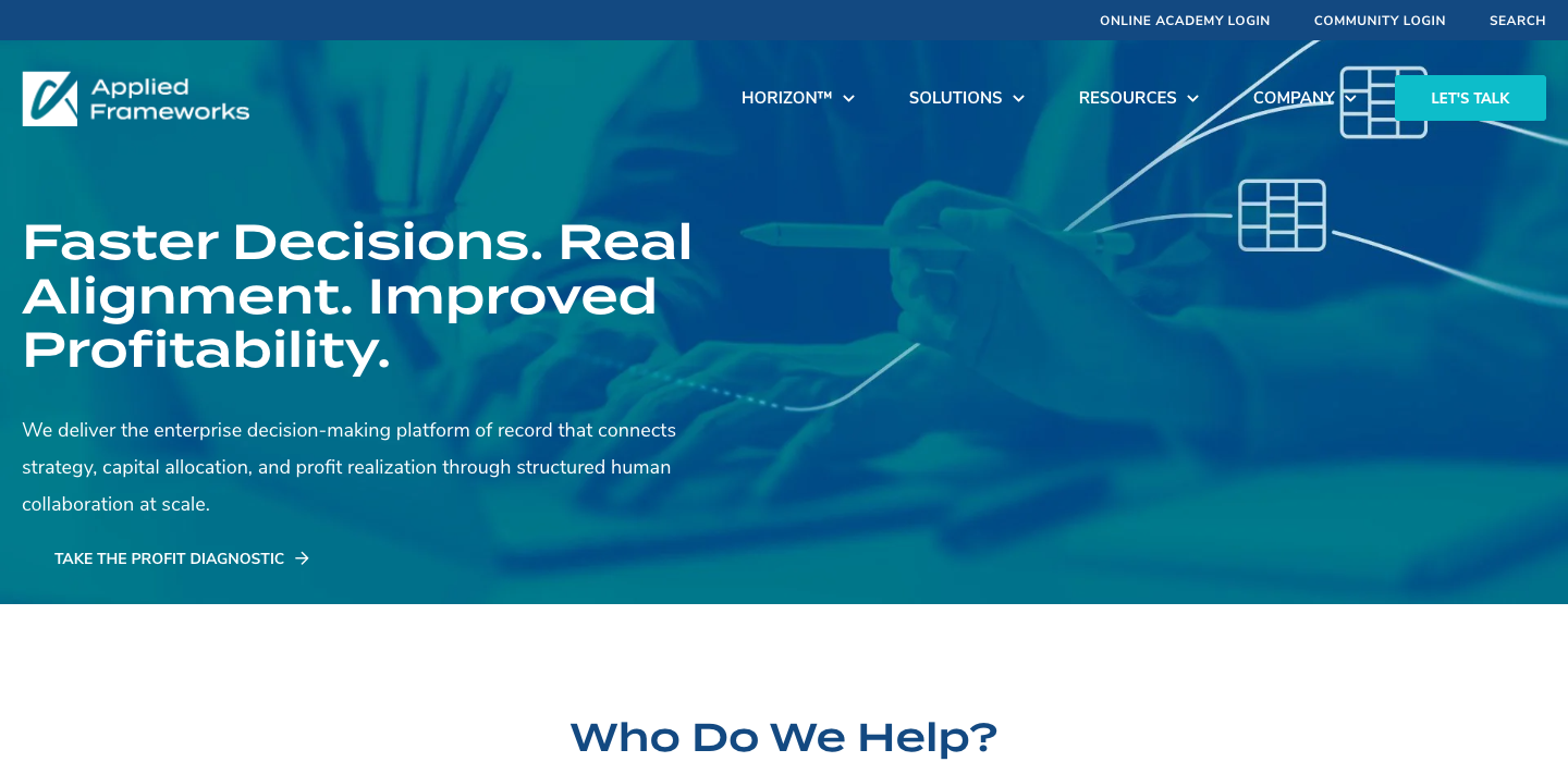 Applied Frameworks homepage