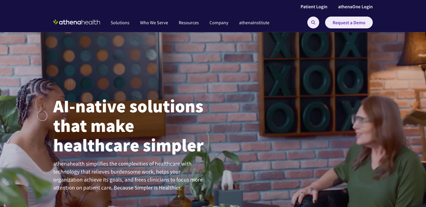 Athenahealth homepage