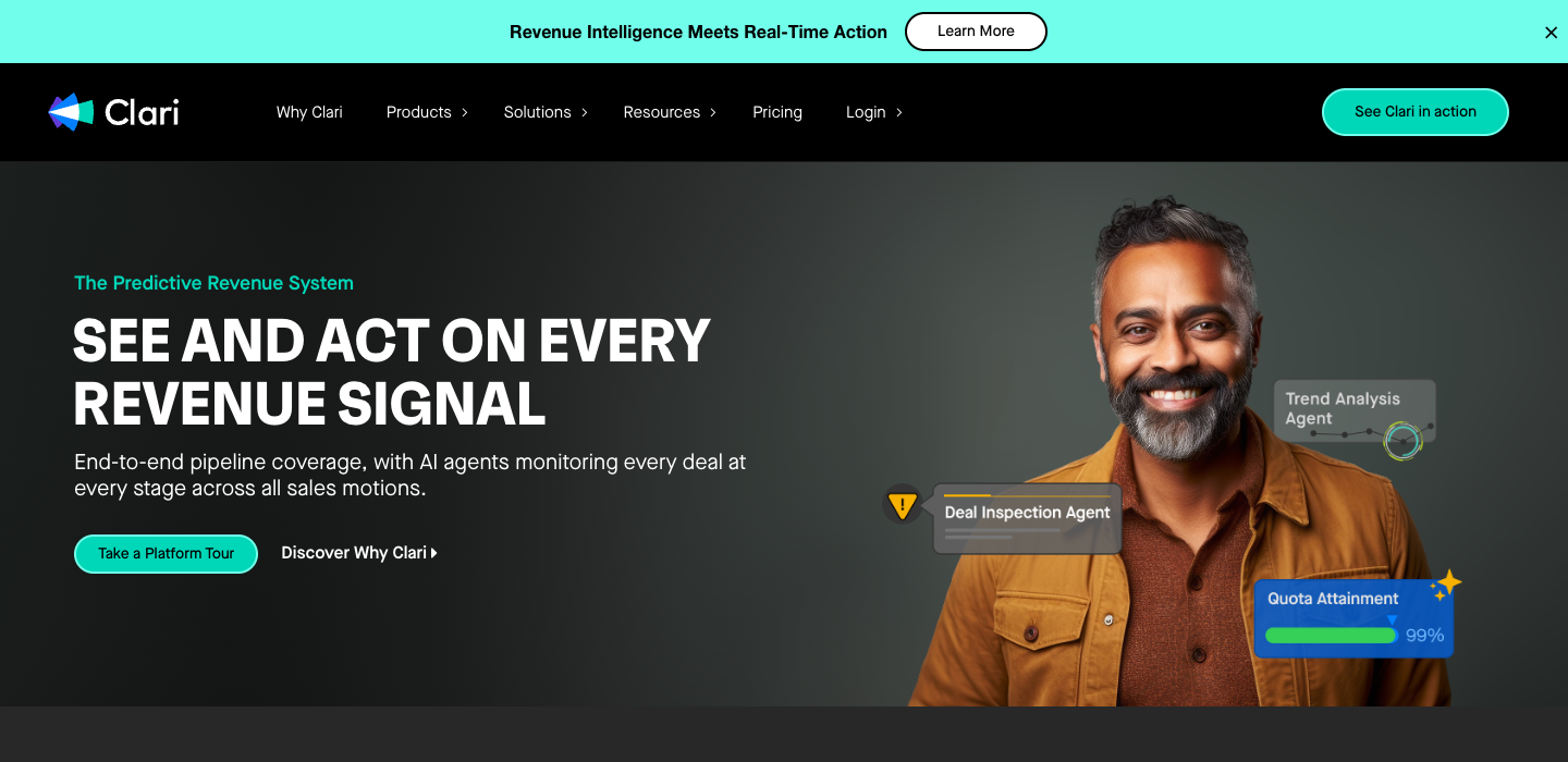 Clari homepage