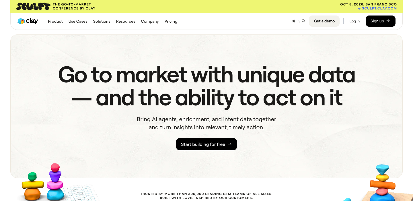 Clay homepage