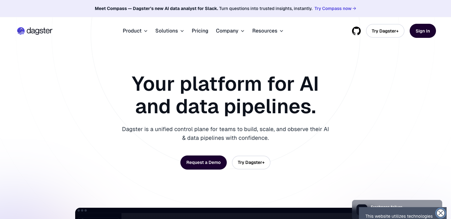 Dagster homepage