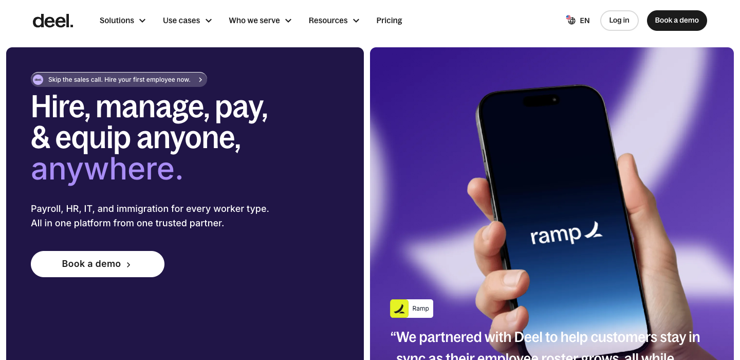 Deel homepage