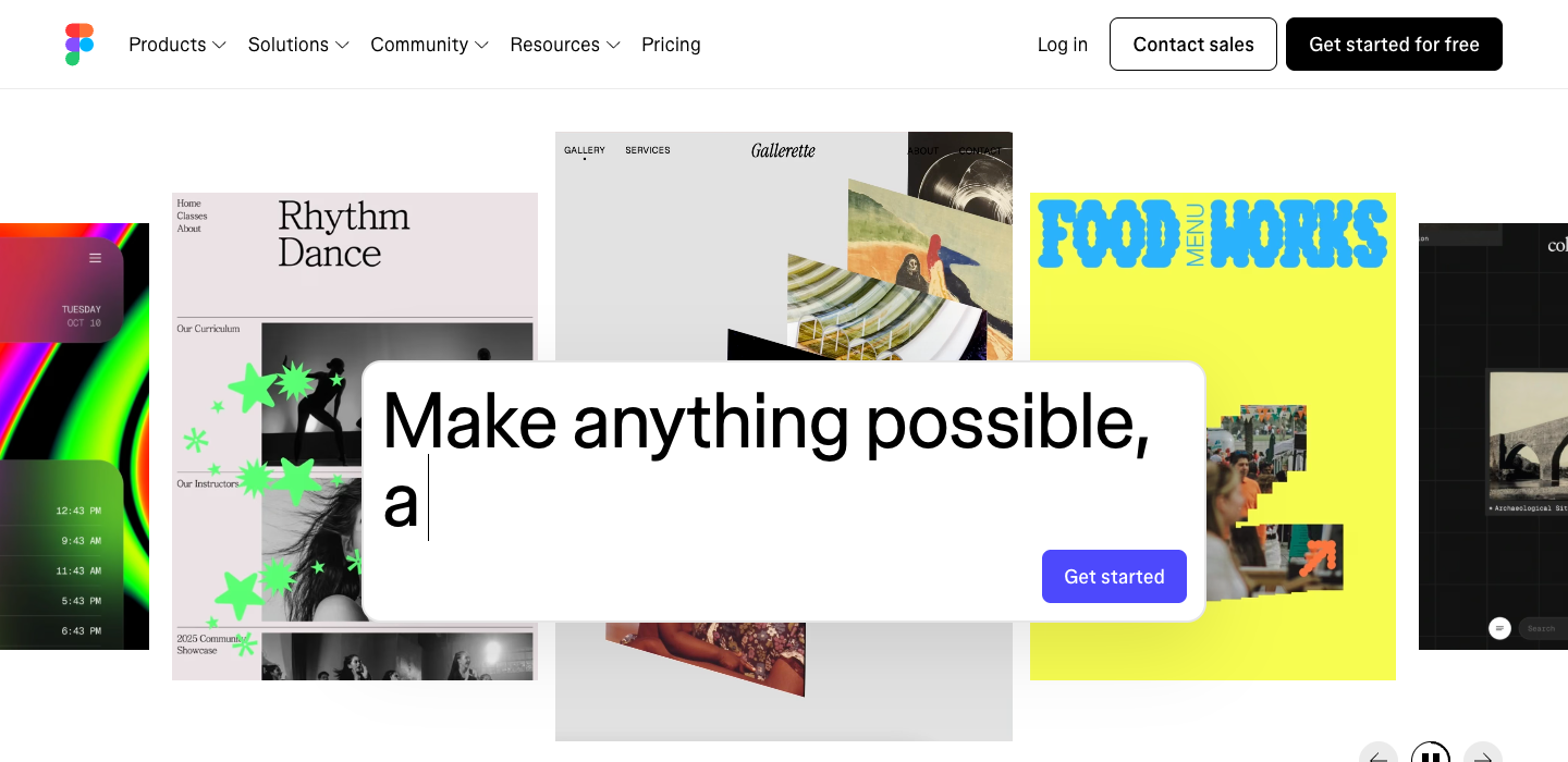 Figma homepage