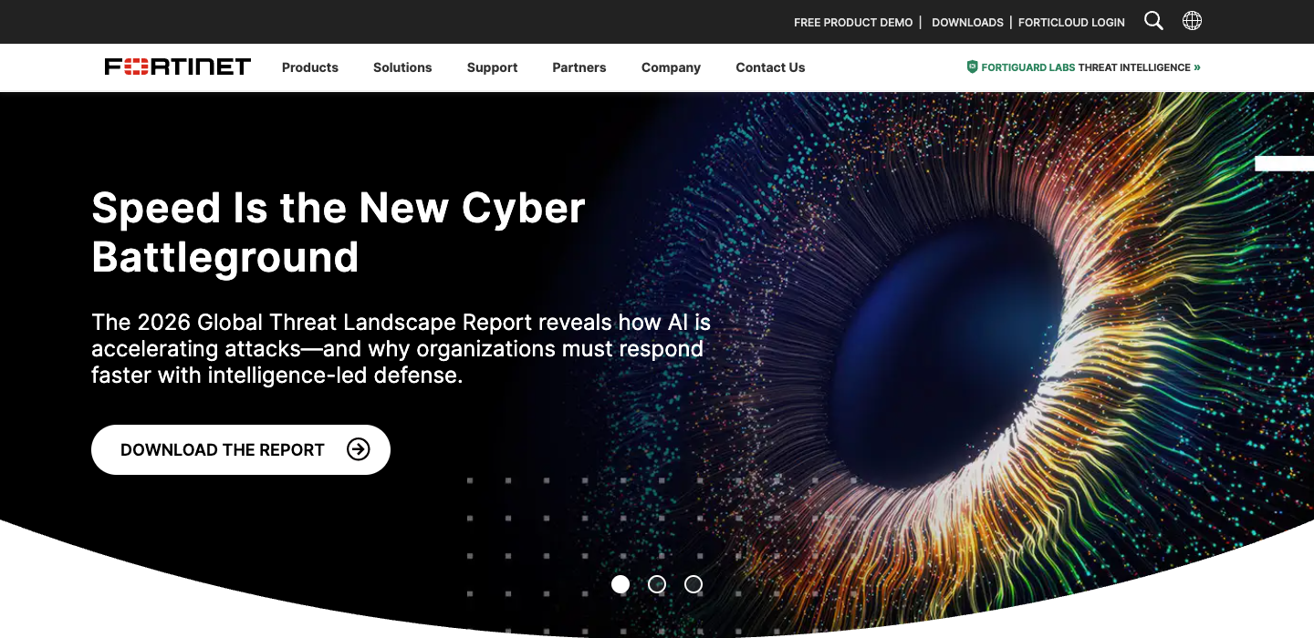 Fortinet homepage