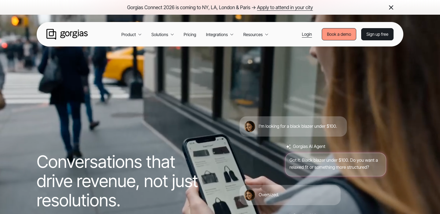 Gorgias homepage