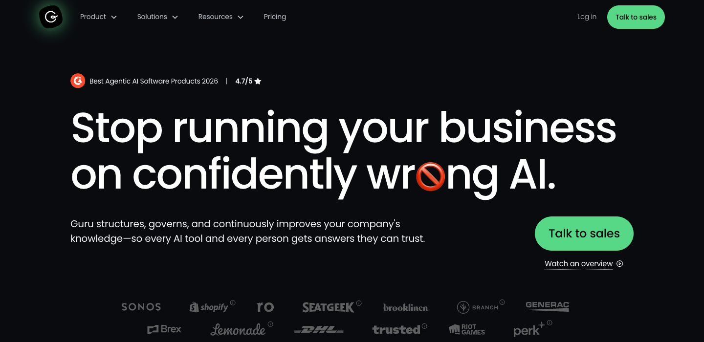 Guru homepage