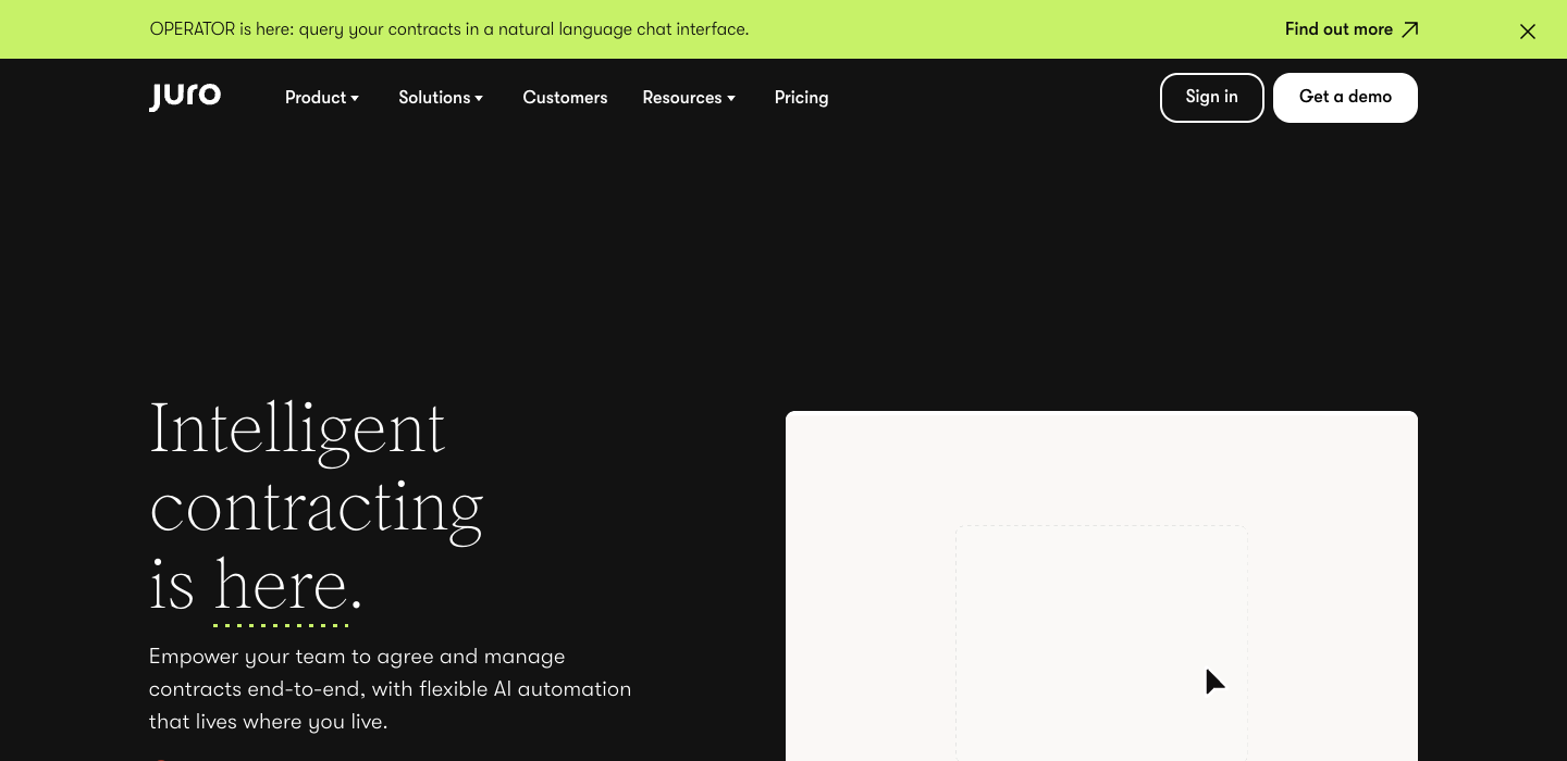 Juro homepage