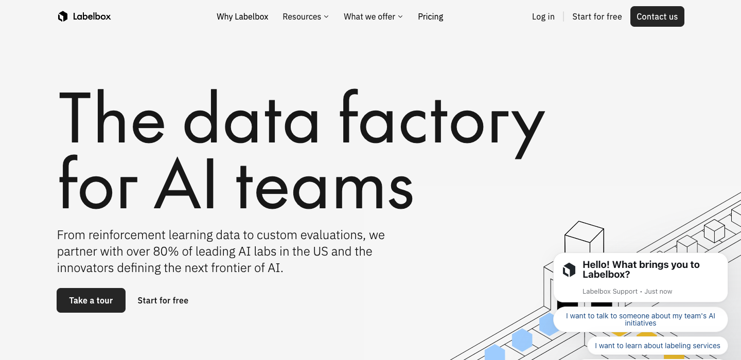 Labelbox homepage
