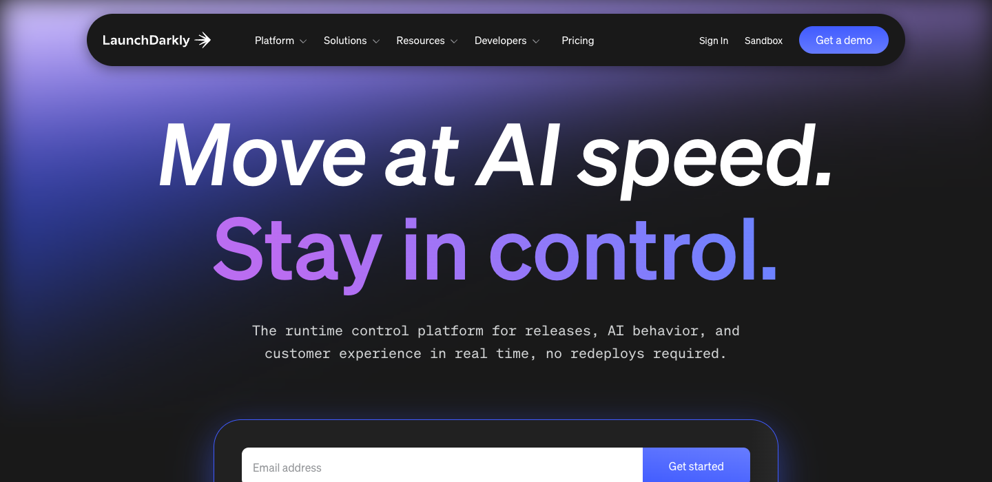 LaunchDarkly homepage