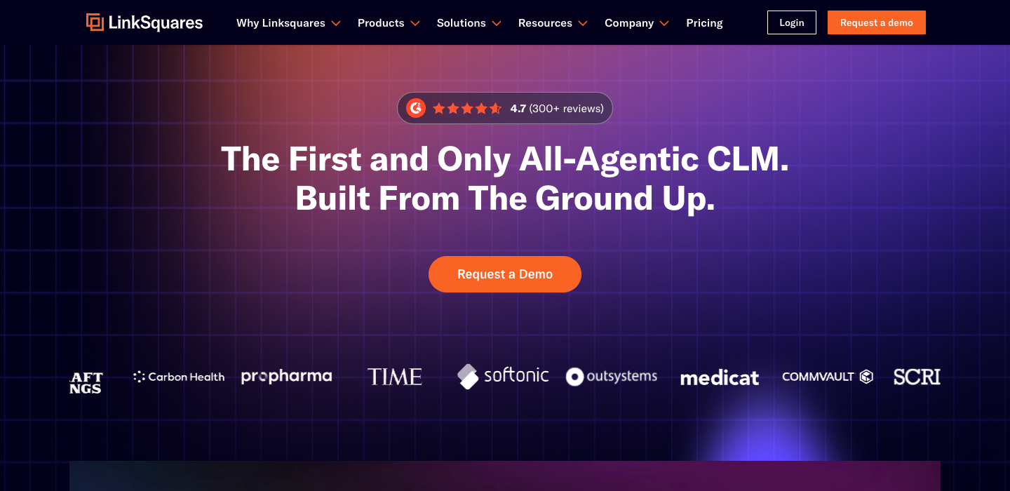 LinkSquares homepage
