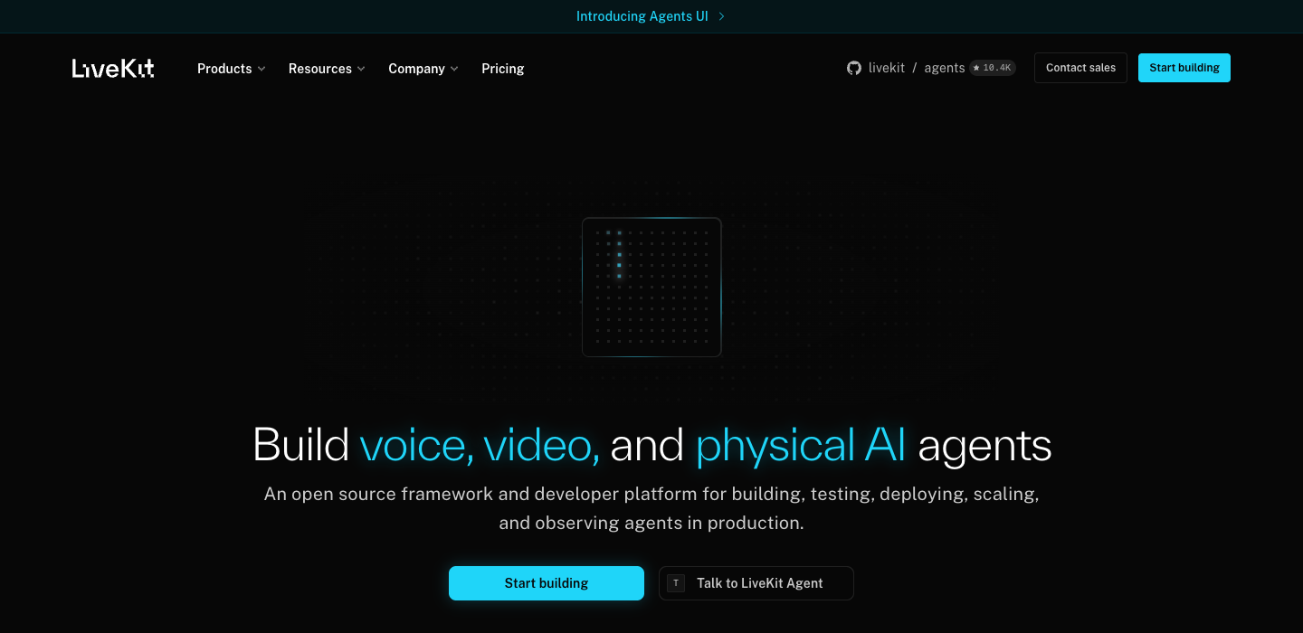 LiveKit homepage