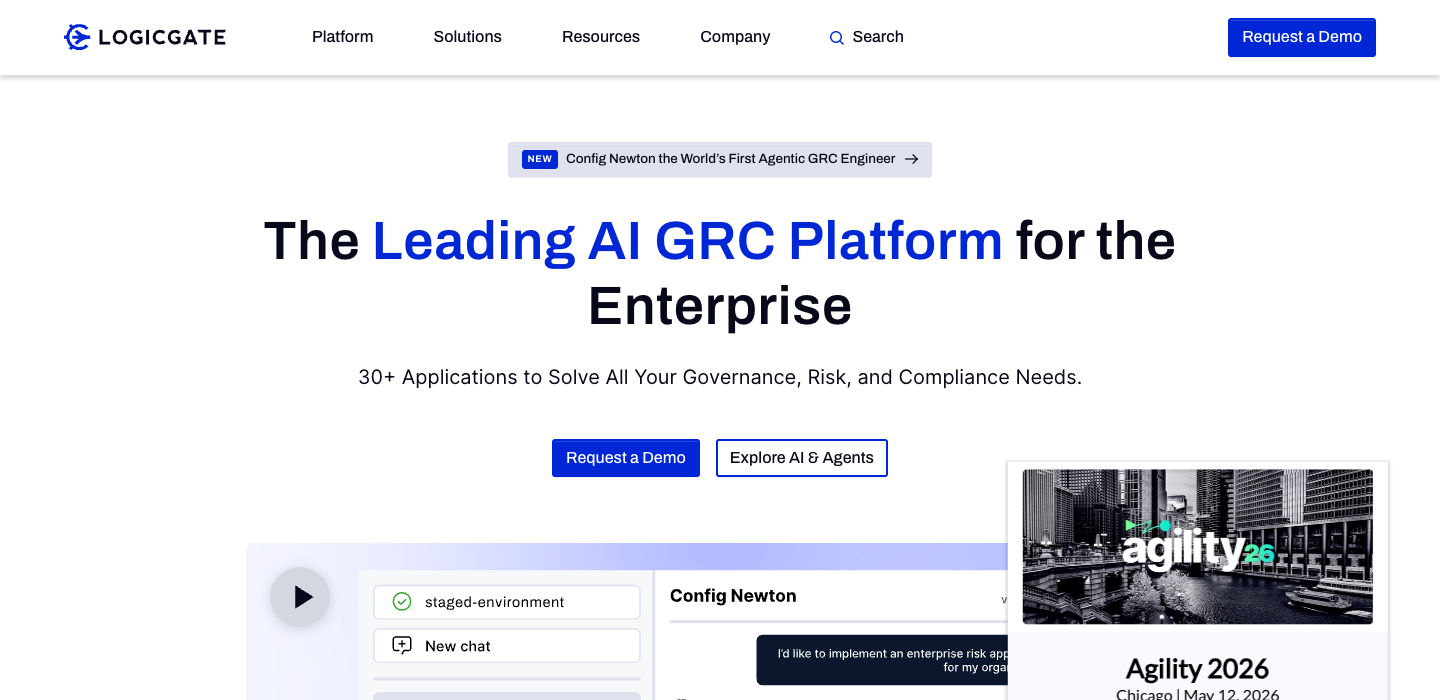 LogicGate homepage
