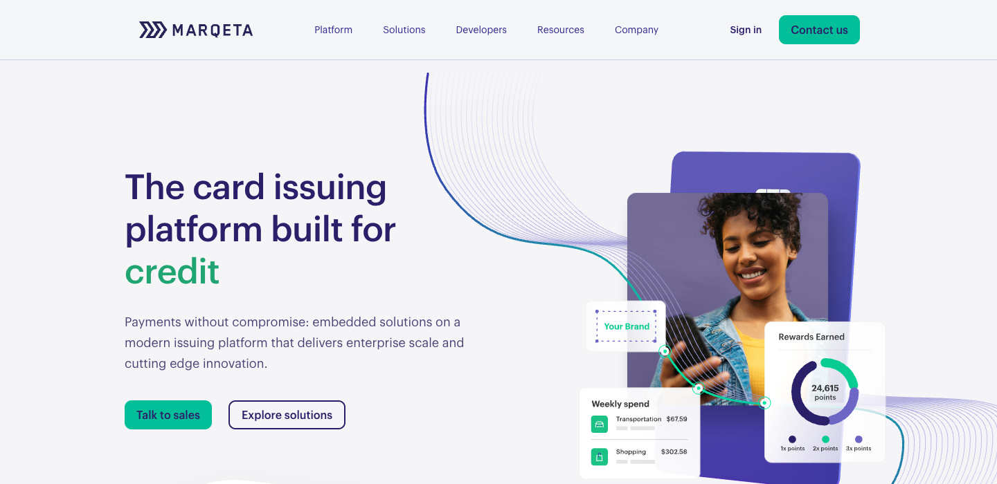 Marqeta homepage