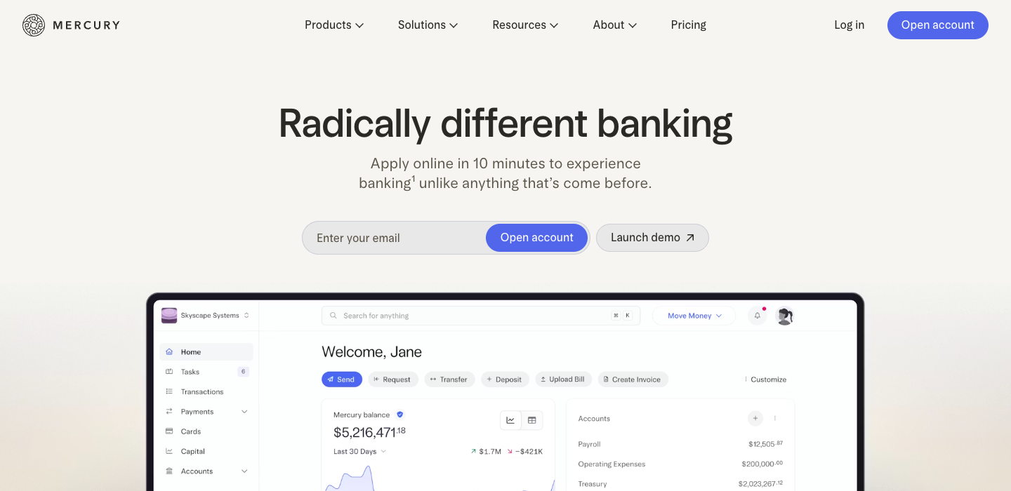 Mercury homepage