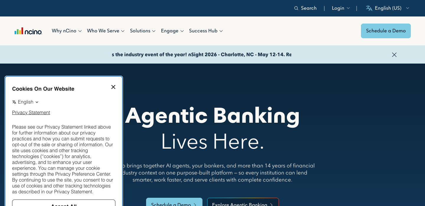 nCino homepage