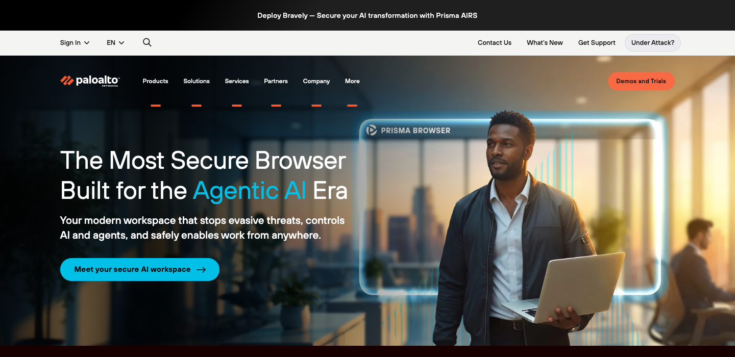 Palo Alto Networks homepage