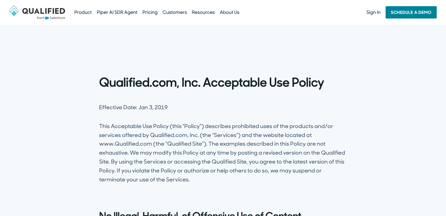 Qualified homepage