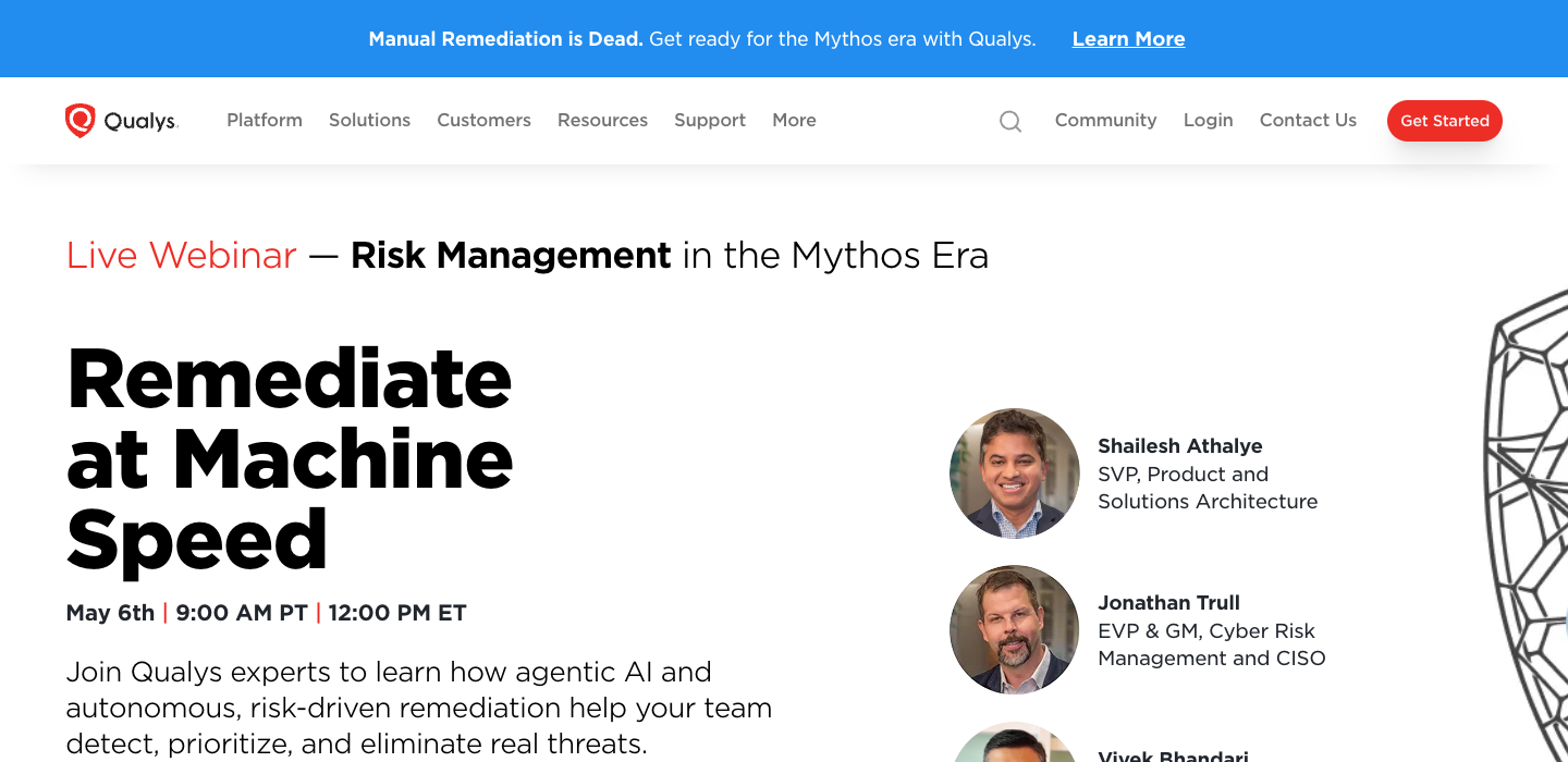 Qualys homepage