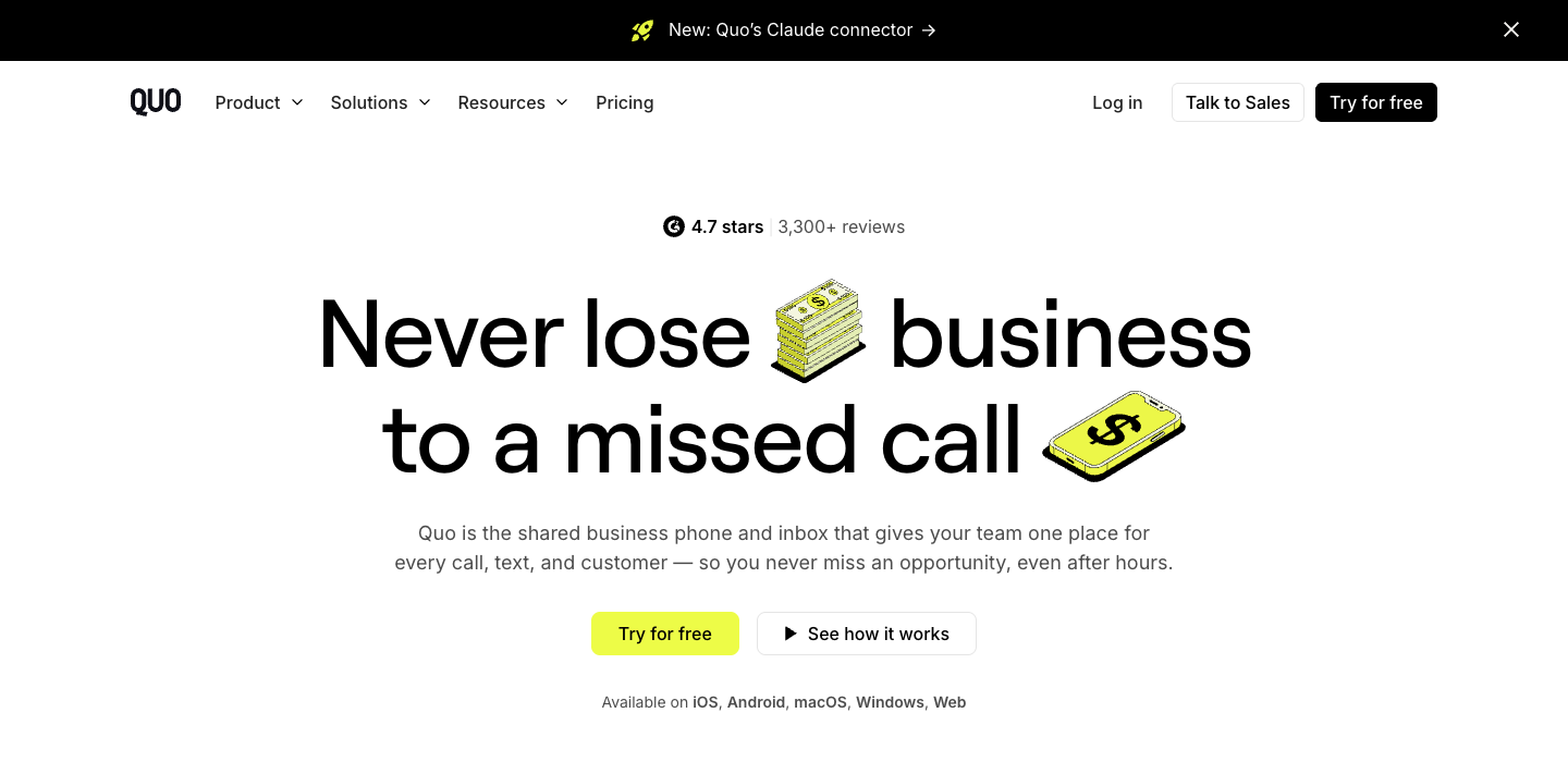 Quo (OpenPhone) homepage