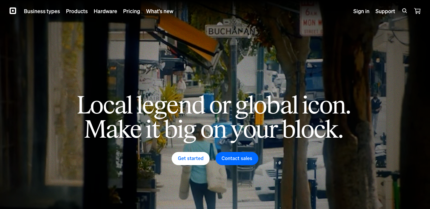 Square homepage