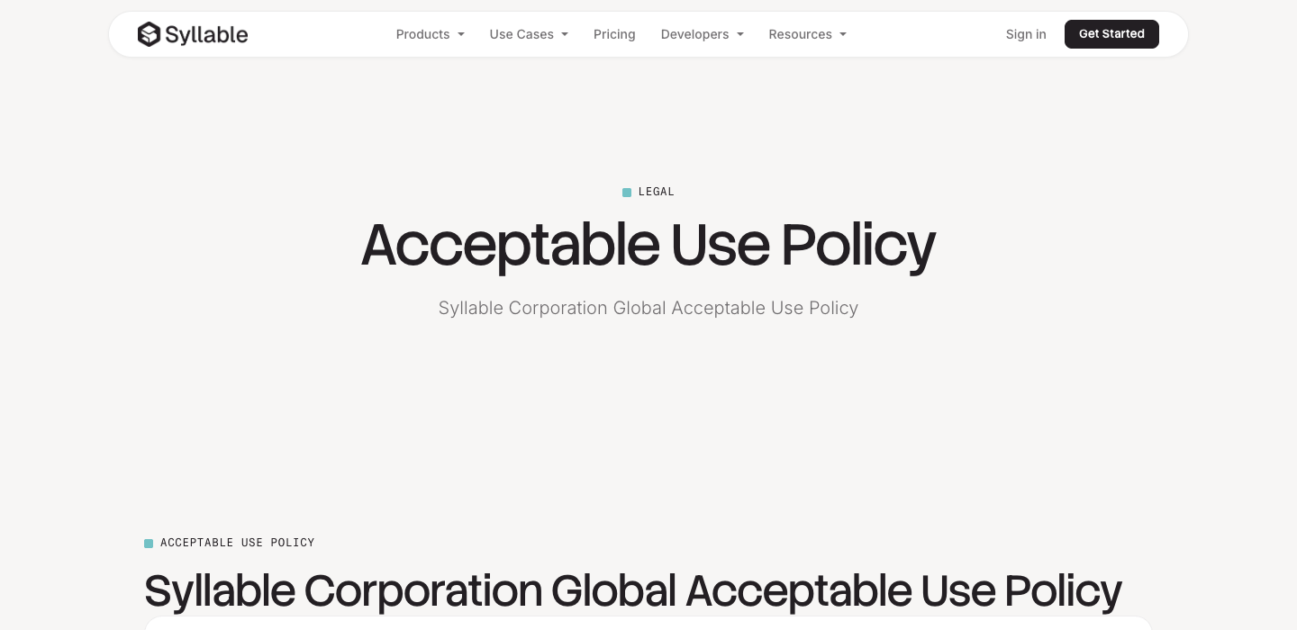 Syllable homepage