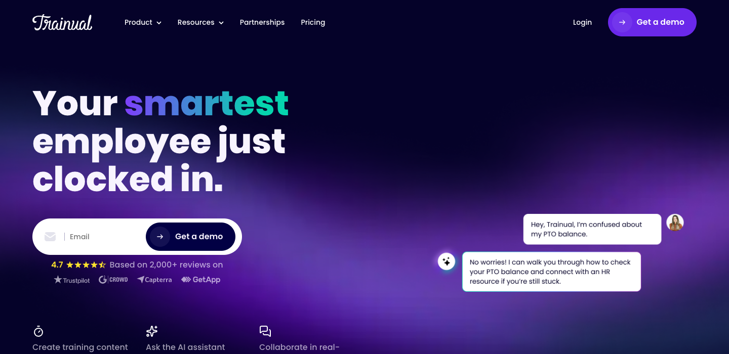 Trainual homepage