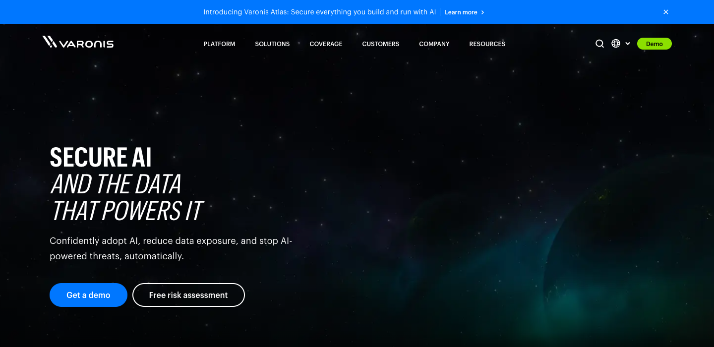 Varonis homepage
