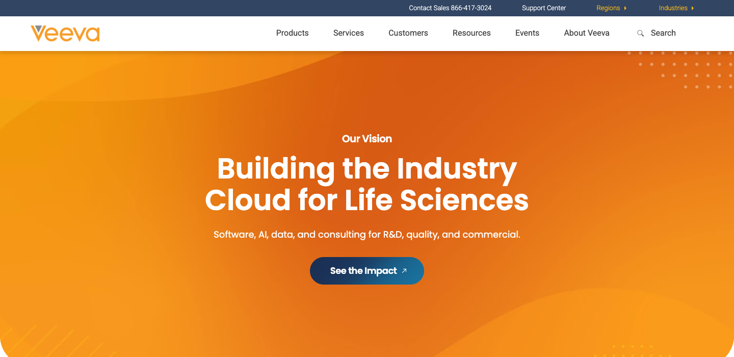 Veeva homepage