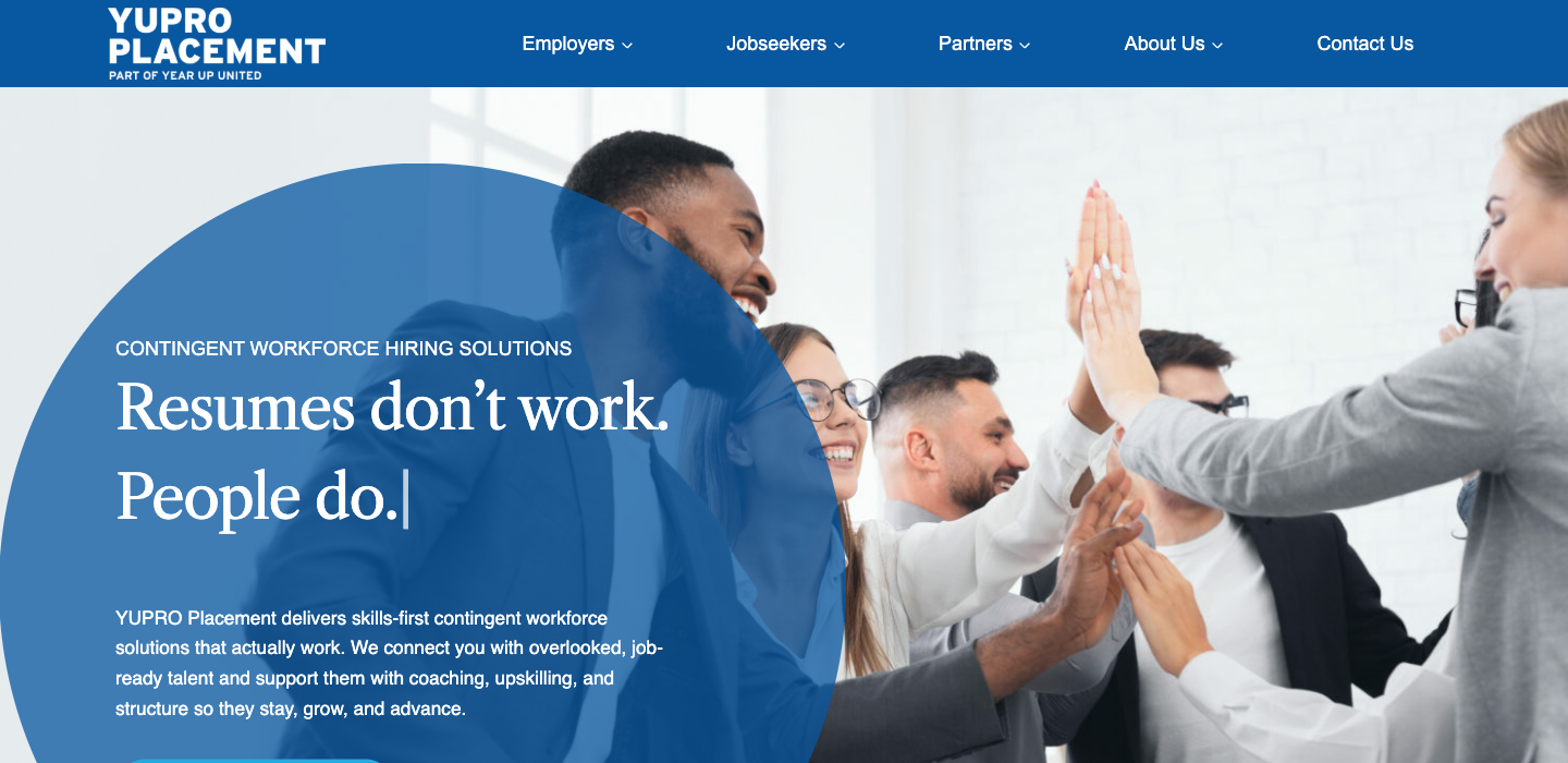 YUPRO Placement homepage